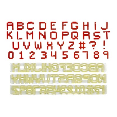 Κουπάτ Tappit Γράμματα & Αριθμοί Pixel   x4 20mm