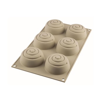 Ταψί Σιλικόνης 3D Σπιράλ Μίνι (6 Θέσεων)  68x37mm