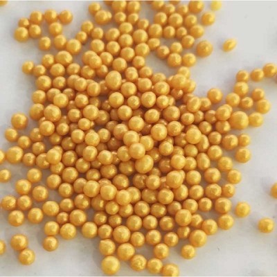 Πέρλες xρυσές γυαλιστερές 200γρ. 4mm FREE E171 