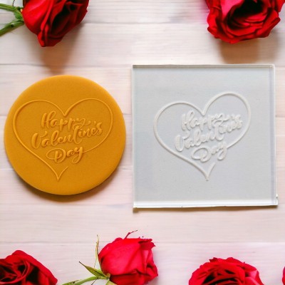 Σφραγίδα Ζαχαρόπαστας Happy Valentines Day με Καρδούλα