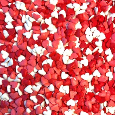 Sprinkles Mix Hearts Κόκκινο Λευκό 90gr SugarCraft