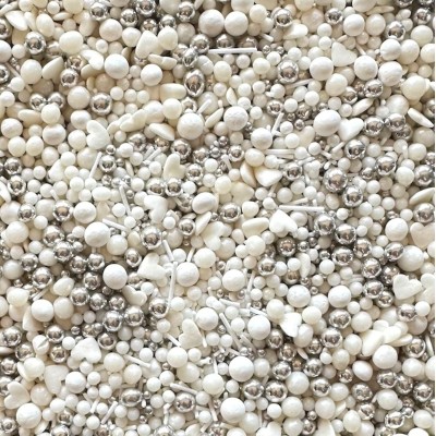 Sprinkles Mix Bridal Λευκό Ασημί 90gr SugarCraft