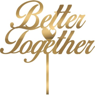 Cake Topper Better Together Χρυσό καθρέπτης