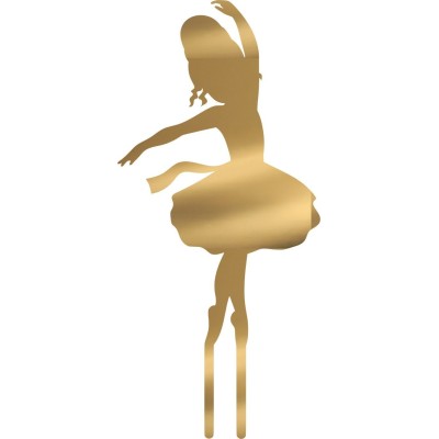 Cake Topper Ballerina Χρυσό καθρέπτης
