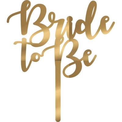 Cake Topper Bride to be 1 Χρυσό καθρέπτης