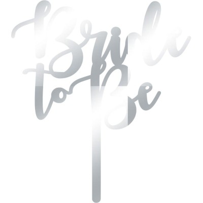 Cake Topper Bride to be Ασημί καθρέπτης