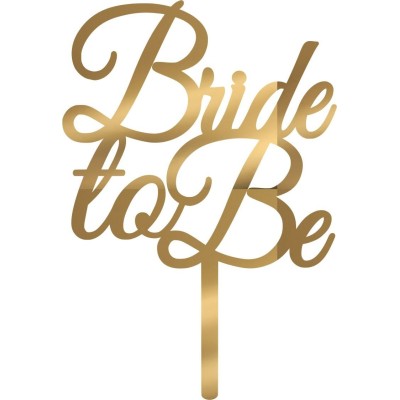 Cake Topper Bride to be Χρυσό καθρέπτης