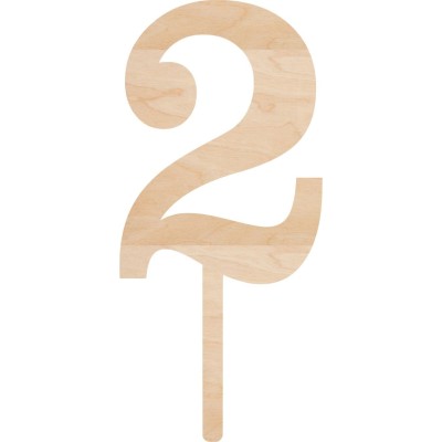 Cake Topper Νο2 Ξύλο