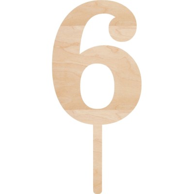 Cake Topper Νο6 Ξύλο