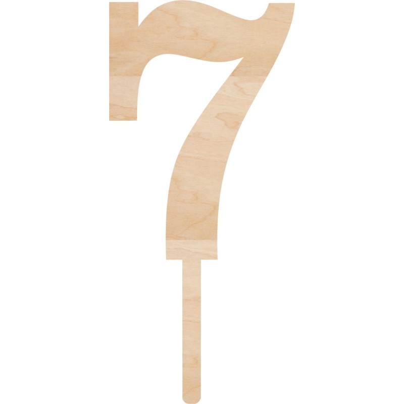 Cake Topper Νο7 Ξύλο