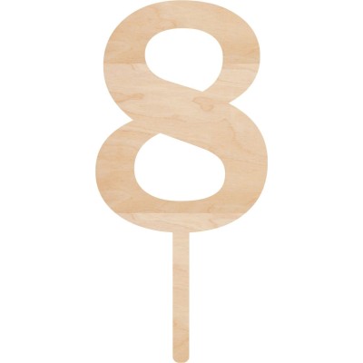 Cake Topper Νο8 Ξύλο