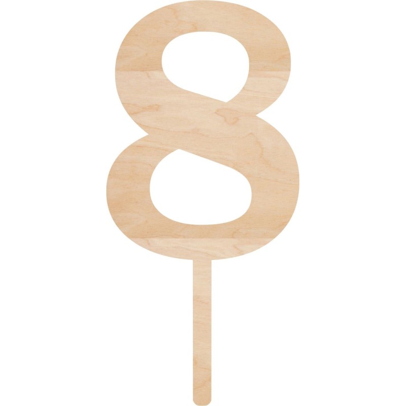 Cake Topper Νο8 Ξύλο