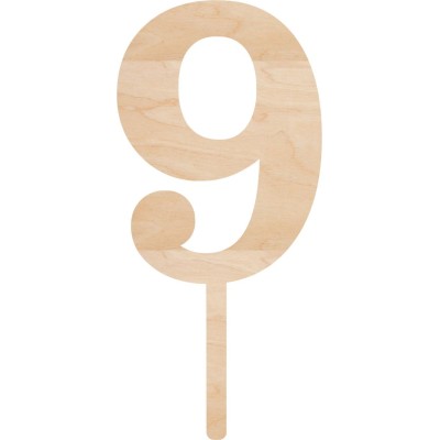 Cake Topper Νο9 Ξύλο