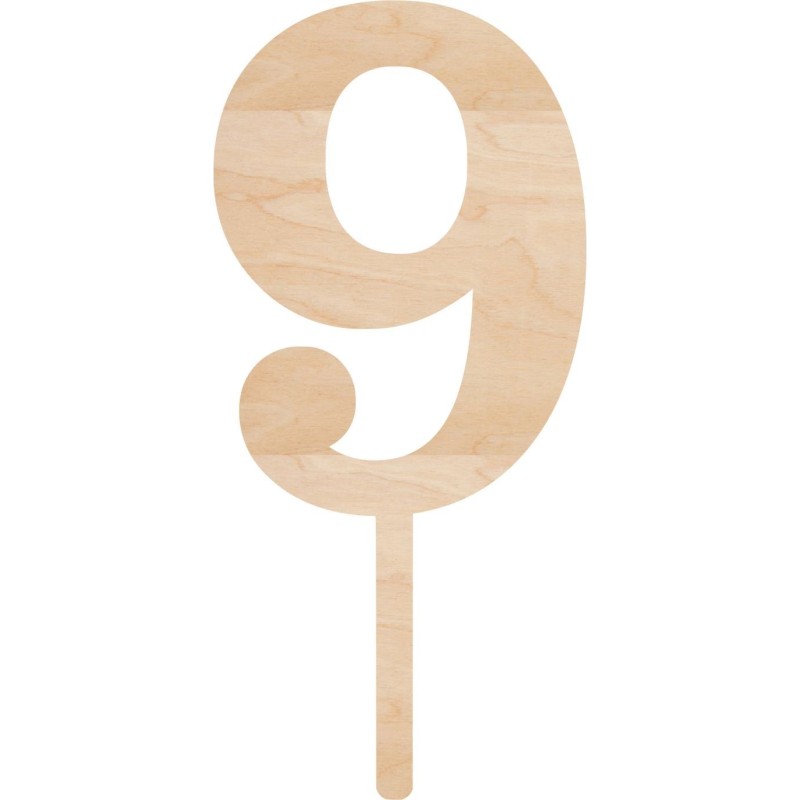 Cake Topper Νο9 Ξύλο