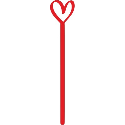 Cake Pop Sticks 12τμχ heart 1 Κόκκινο