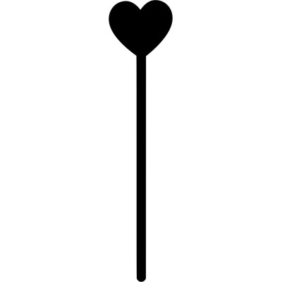 Cake Pop Sticks 12τμχ Καρδιά Μαύρο