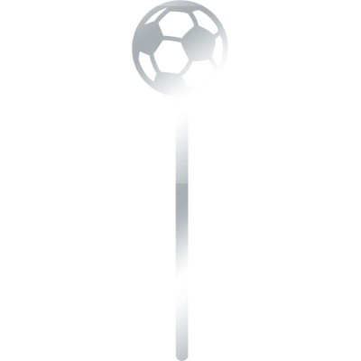 Cake Pop Sticks 12τμχ Football Ασημί καθρέπτης