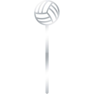 Cake Pop Sticks 12τμχ Volley Ασημί καθρέπτης