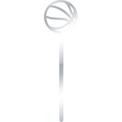 Cake Pop Sticks 12τμχ basketball Ασημί καθρέπτης