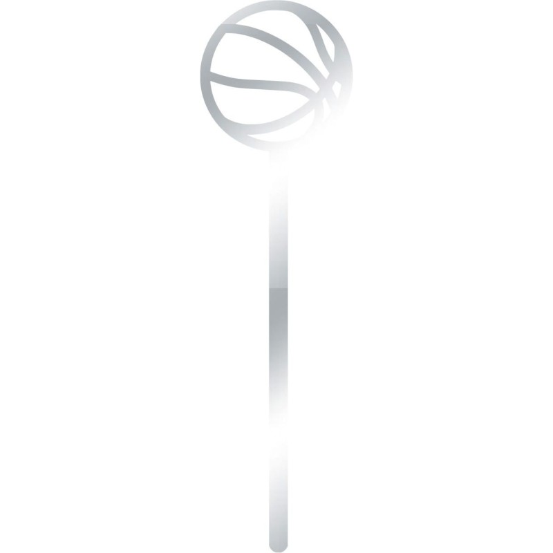 Cake Pop Sticks 12τμχ basketball Ασημί καθρέπτης