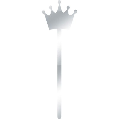 Cake Pop Sticks 12τμχ Princess Ασημί καθρέπτης