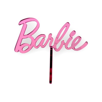 Cake Topper Barbie Ροζ καθρέπτης