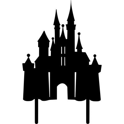 Cake Topper Castle Μαύρο