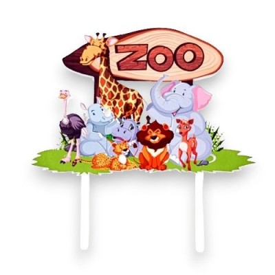 Cake Topper Ζώα του Δάσους Εκτύπωση σε Plexi Glass