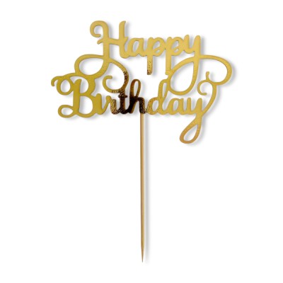 Cake Topper Χάρτινο Happy Birthday v2