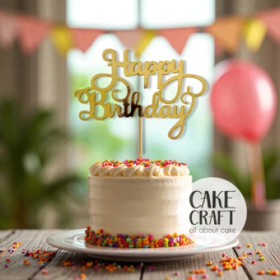 Cake Topper Χάρτινο Happy Birthday v2