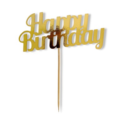 Cake Topper Χάρτινο Happy Birthday 