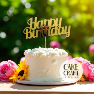 Cake Topper Χάρτινο Happy Birthday 