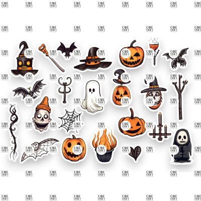 Βρώσιμα Διακοσμητικά σχέδια Halloween v7 - 23τμχ