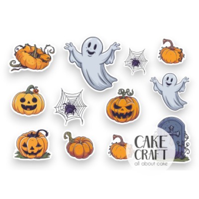 Βρώσιμα Διακοσμητικά σχέδια Halloween v6 - 12τμχ