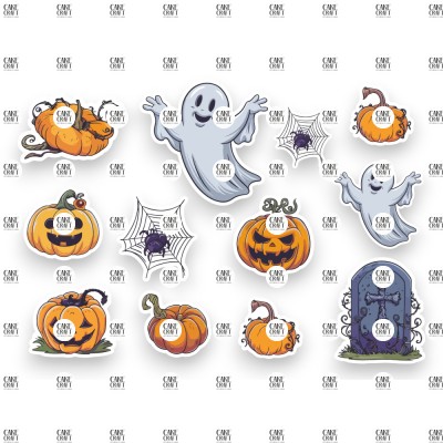 Βρώσιμα Διακοσμητικά σχέδια Halloween v6 - 12τμχ