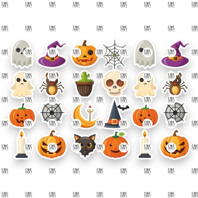 Βρώσιμα Διακοσμητικά σχέδια Halloween v5 - 24τμχ