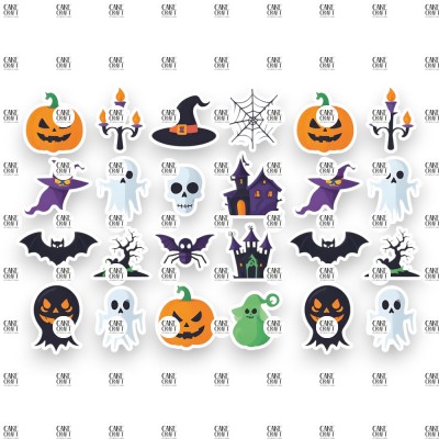Βρώσιμα Διακοσμητικά σχέδια Halloween v4 - 24τμχ