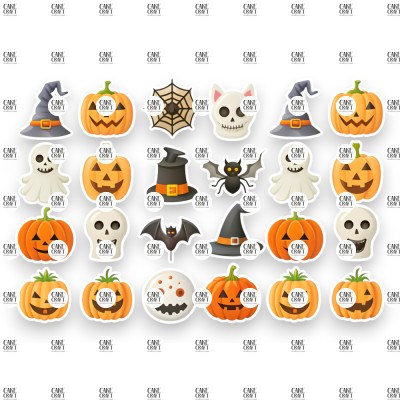 Βρώσιμα Διακοσμητικά σχέδια Halloween v3 - 24τμχ