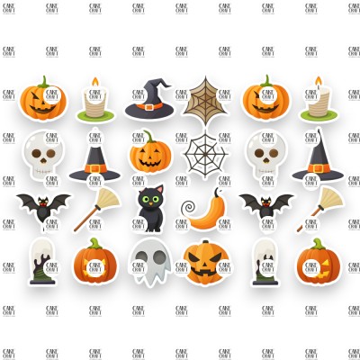Βρώσιμα Διακοσμητικά σχέδια Halloween v2 - 24τμχ