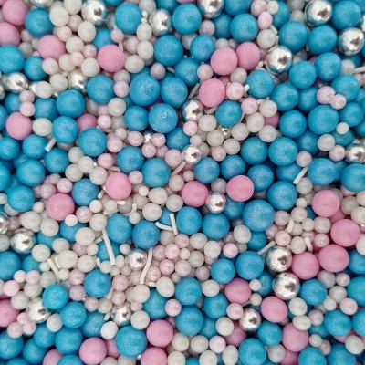Sprinkles Mix Ροζ Λευκό Γαλάζιο 90gr SugarCraft