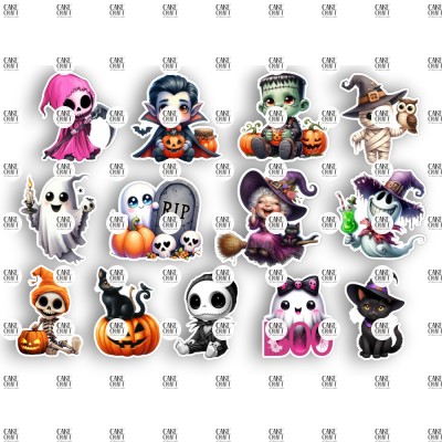 Βρώσιμα Διακοσμητικά σχέδια Halloween mix σετ - 13τμχ