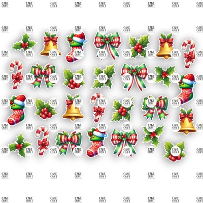 Βρώσιμα Διακοσμητικά σχέδια Christmas Στολίδια σετ - 28τμχ