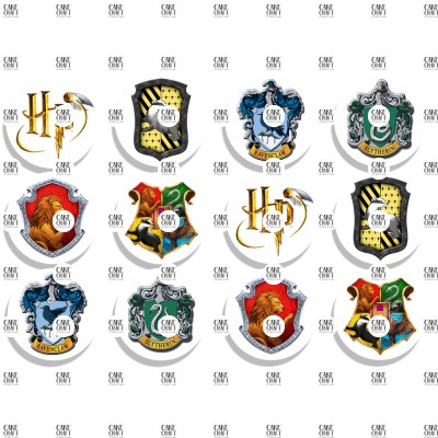 Βρώσιμα σχέδια Harry Potter στρογγυλά 6cm - 12τμχ