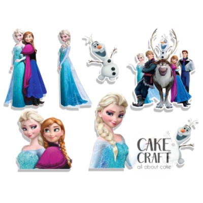 Βρώσιμα Διακοσμητικά σχέδια Frozen Elsa και Anna 7τμχ