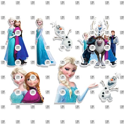 Βρώσιμα Διακοσμητικά σχέδια Frozen Elsa και Anna 7τμχ