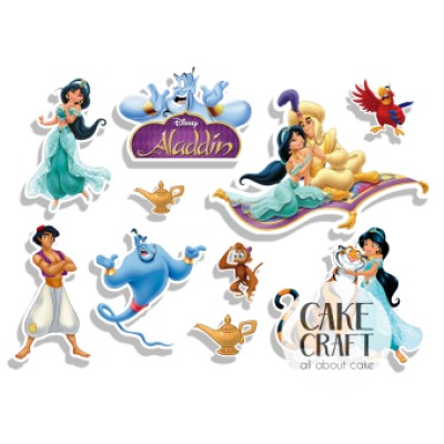 Βρώσιμα Διακοσμητικά σχέδια Aladdin 10τμχ