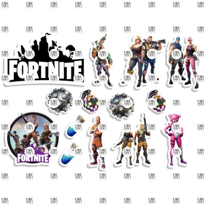 Βρώσιμα Διακοσμητικά σχέδια Fortnite 14τμχ