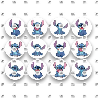 Βρώσιμα Διακοσμητικά σχέδια Stitch - 12τμχ
