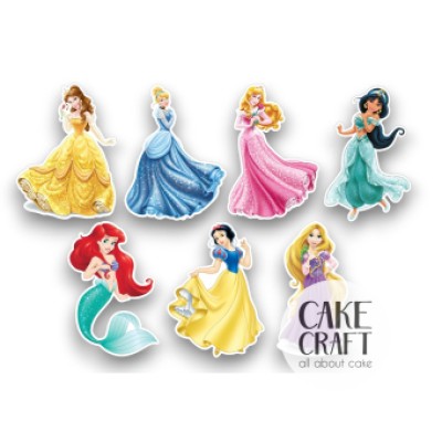 Βρώσιμα Διακοσμητικά σχέδια Πριγκίπισσες Disney - 7τμχ