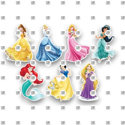 Βρώσιμα Διακοσμητικά σχέδια Πριγκίπισσες Disney - 7τμχ